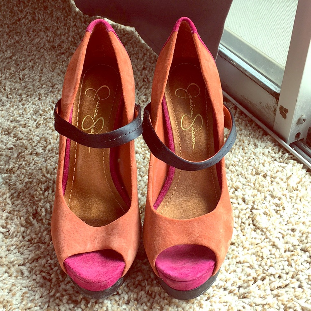 Jessica Simpson suede heels (barely worn)